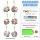 thumbnail image 2 of (YSK030) Llavero Con DIY (diamante Forma Especial Doble Cara) 6 Uds Timón Flores, 2 of 9