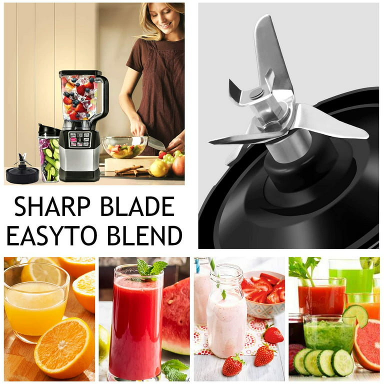  EGNic 7 Fins Blender Blade Replacement Parts for Ninja Blender,  Extractor Blades with Rubber Gasket Compatible with Nutri Ninja Auto iQ  BL642-30 BL682-30 BL450-30 BL482-30 BL480-30 NN102 and More : Home