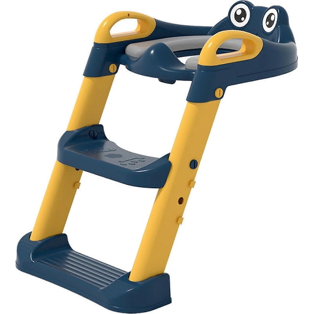 Kids Potty Training Seat with Step Stool Ladder & Safety Handles, Adjustable Splash Guard Toddler Potty Training Toilet Seat