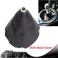 thumbnail image 4 of Flmtop Universal Car Vehicle Faux Leather Gear Manual Shifter Shift Knob Boot Cover, 4 of 9
