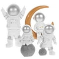 thumbnail image 5 of WORGEOUS 4pcs Small Astronaut Statue Decoration Resin Astronaut Figurine Tabletop Craft Decoration, 5 of 8