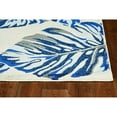 thumbnail image 2 of 8'x11' Grey Blue Machine Woven Oversized Tropical Leaves Indoor Area Rug, 2 of 3
