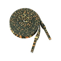 INSPIRE CHIC Printed Shoelaces Animal Pattern Flat Shoe Laces for Sneakers 2 Pairs Orange Leopard 120cm/47.24"