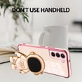 thumbnail image 5 of Compatible with Samsung Galaxy S21 Case Astronaut Plating Electroplate Luxury Elegant Case Camera Protector Kickstand Shockproof Protective Corner Back Cover Galaxy S21 Case -Pink, 5 of 11
