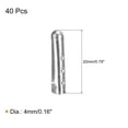 thumbnail image 2 of Unique Bargains 40Pack 4x20mm Metal Shoelace Tips Open Mouth Shoelace Repair Cords End Tips Silver, 2 of 6