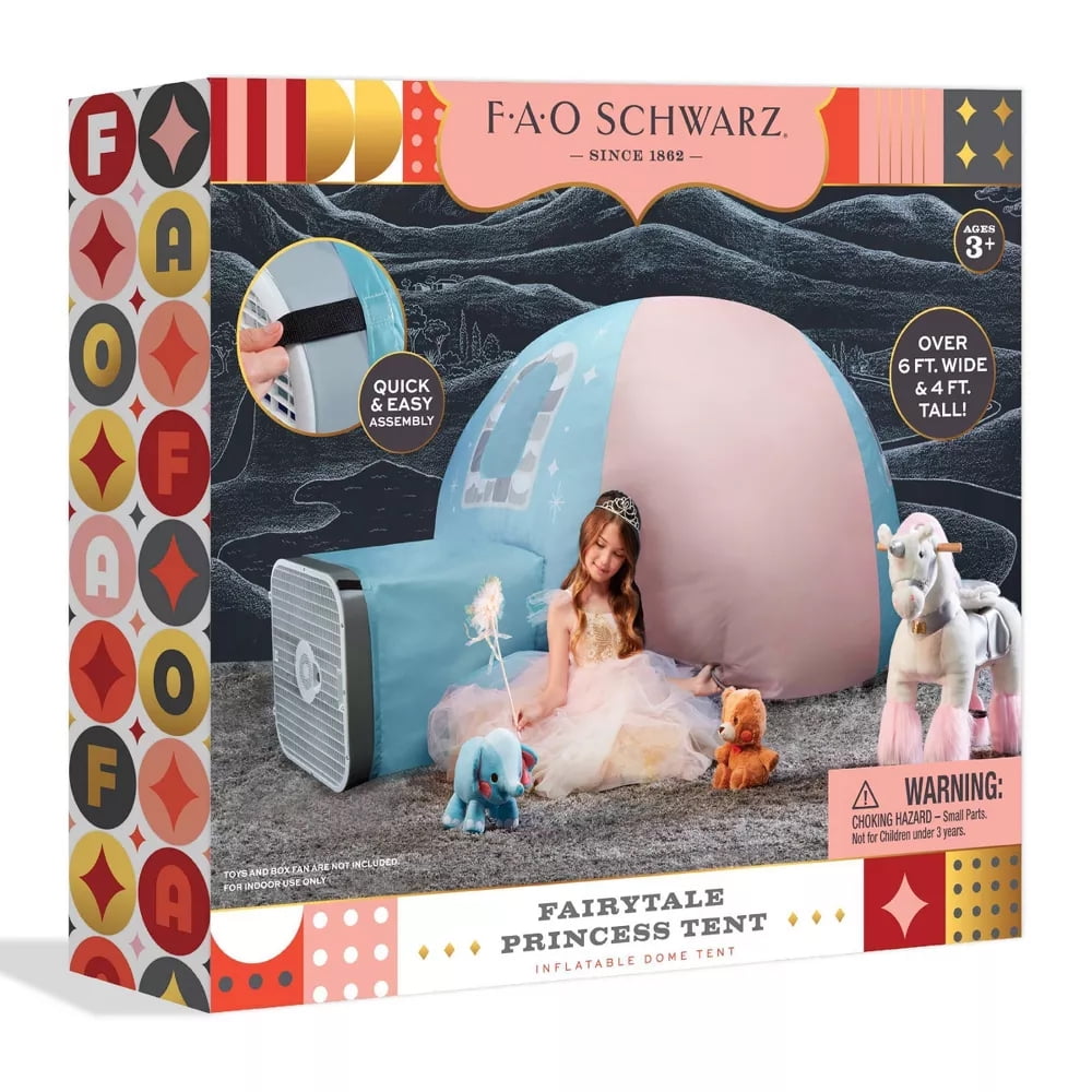 Fao Schwarz Inflatable Dome Princess Play Tents, Pink