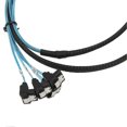 thumbnail image 4 of Câble mini SAS 4 SATA vers 4 SATA droit et incurvé 6 Gbit/s, anti-interférence, double blindage, 1 m, 4 of 4