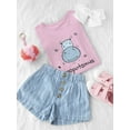 thumbnail image 3 of Jkids Hippopotamus Drawing T-Shirt Toddler -Image by Shutterstock,  5 Toddler, 3 of 4