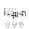 Mainstays Farmhouse Metal Bed, King, Black