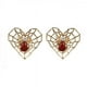 thumbnail image 1 of Conjunto de 3 Pares de Collares de Moda para Mujer con Diseño de Telaraña Y Corazón - Color Dorado 6 piezas, 1 of 8