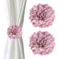 thumbnail image 1 of Clip de Cortina de Flores Uxcell 2PCS, Sujetadores Decorativos para Cortinas de Ventana, Hebillas Decorativas para Cortinas de Ventana para Decoración de Oficina en Casa, Púrpura Claro, 1 of 6