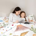 thumbnail image 4 of Feelyou Desert Tropical Cartoon Dinosaur Twin Bedding Sets for Boys Girls, Cute Volcano Palm Tree Bedding Comforter Set, Green, Polkadot Reversible, 7 Pieces, 4 of 7
