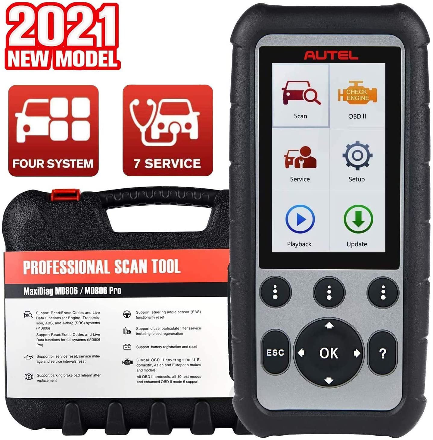 2021 LAUNCH CR629 OBD2 ABS SRS Diagnostic Bidirectional Scanner Car Code Reader