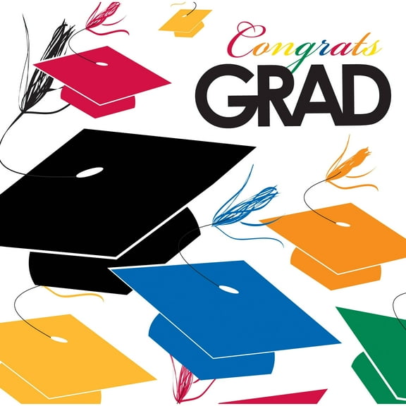 Graduation Toss Value Napkins, 6.5", 18pk