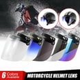 thumbnail image 2 of Retro Open Face Motorcycle Helmet Visor Lens - Flip Up, Anti-Glare, PC Material, 2 of 7