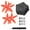 Red, variant on 4Pcs Anti-shock Propeller Set Mini Size Drone Propeller Portable Storage Box with Screws for DJI Avata Drone