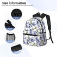 thumbnail image 3 of Pofeuu Blue Flax Flowers Print Laptop Backpack Travel Canvas Backpack for School Lightweight and Comfortable Backpack College Backpack Schoolbag, 3 of 6