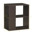 thumbnail image 3 of Gymax 2-Tier Side Sofa End Table Bedside Nightstand Table Brown Home, 3 of 10
