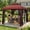 Red, variant on COOS BAY 8 ft. W x 8 ft. D Red Outdoor Patio Soft Vented Top Gazebo with Zipped Netting, Corner Shelves, Ceiling Hook