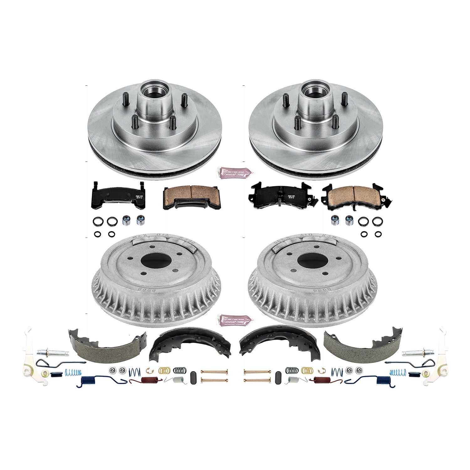 Power Stop Front and Rear Stock Replacement Drum and Shoe Kit KOE15049DK