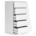 thumbnail image 4 of Signature Design by Ashley Onita Modern 5 Drawer Tall Dresser, White, 4 of 9