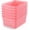 Pink, variant on Woven Plastic Storage Baskets, 6 Pack White Weave Bins Organizer, 10.1" x 7.55" x 4.1"