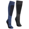 thumbnail image 1 of Trespass Mens Ski Socks 2 Pack Longer Length Socks Langdon II, 1 of 11