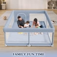 thumbnail image 2 of Baby Playpen XVISHX 188 x 127 cm con tela hipoalergénica, color gris, 2 of 7