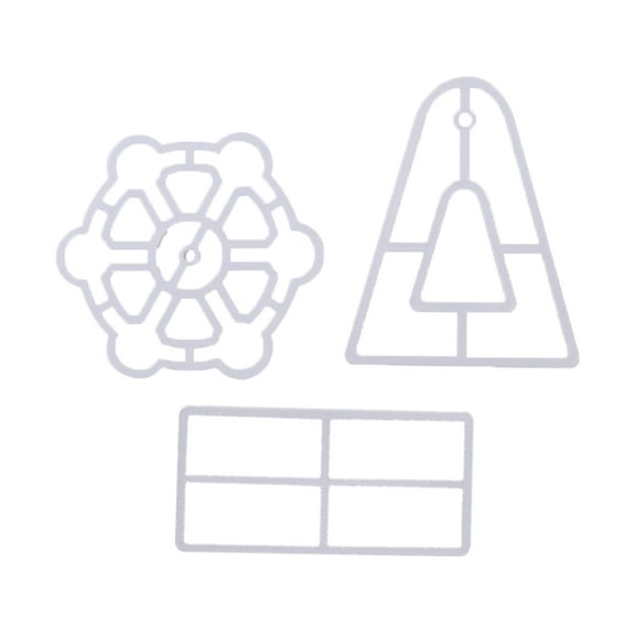 3pcs Ferris Wheel Cookie Mold Set for Biscuit Embossing and Sugarcraft Cutters