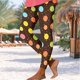 thumbnail image 2 of Pantalones de mujer Traje Pascua Impresión no estructurada Tight High Waist Yoga Leggings Casual, pantalones casuales de las mujeres, 2 of 8