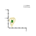 thumbnail image 3 of JewelersClub 0.45 CTW Chrome Diopside Stud Earrings – 14K Gold Plated Silver | Hypoallergenic Studs for Women - Oval Cut Set with Push Backs, 3 of 3