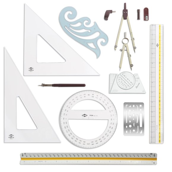 Kit de dibujo y diseño ALVIN DDKL1 de 10 piezas