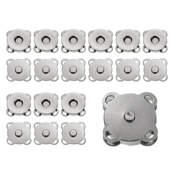 10 Sets Magnetic Snap 18mm Metal Fasteners for Clothing Purse, Gunmetal