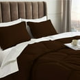 thumbnail image 3 of 5 Piece Honeycomb Design Comforter Set, 800 TC, 100% Egyptian Cotton, Oversized Super King Size Chocolate Solid, 3 of 5