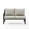 thumbnail image 4 of Afuera Living Fabric Outdoor Sectional Left Side Loveseat in Taupe/Matte Black, 4 of 11