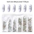 thumbnail image 7 of LINKPAL 120 Pcs Multi Shapes Glass Crystal AB Rhinestones For Nail Art Craft, Mix 12 Style FlatBack Crystals 3D Decorations Flat Back Stones Gems Set (120 pcs Crystals+1728 pcs rhinestones) 120 pc, 7 of 7