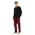 thumbnail image 5 of GLOBAL Men's 100% Cotton 2-Piece Flannel Pajama Sets - Crew Neck Knit Top Flannel Pants (S-XXL) | Soft, Breathable Sleepwear for Men, 5 of 5