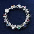 thumbnail image 6 of NINGAN 925 Sterling Silver July Angelwing Birthstone Heart Charm for Women Moment Charm Bracelet, 6 of 6