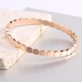 thumbnail image 3 of Stainless Steel Hexagon Bee Nest Stye Classic Plain Bangle Bracelet, 3 of 10