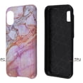 thumbnail image 2 of Samsung Galaxy A10E Phone Case Slim Hybrid Armor Shockproof Impact [Shock Absorption] Rubber Dual Layer Rugged Protective Hard PC & Soft TPU Purple Marble Granite Cover for Samsung Galaxy A10 E /A102, 2 of 2
