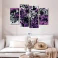 thumbnail image 2 of Elephant Stock Flower Bouquet Purple Splash Wall Art - Horizontal Multi Panel Canvas - Living Room Wall Decor - Floral And Botanical Multi Panel - Purple And Gray Decor - 52" x 32", 2 of 4