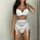 thumbnail image 3 of Conjunto de lencería sensual para mujer, de malla, para San Valentín, color blanco, talla XL Blanco XL, 3 of 9