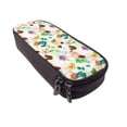 thumbnail image 6 of Picia Floral Vintage Pattern Large Capacity PU Leather Pencil Case Organizer Pen Marker Holder Double Zipper Storage Bag Big Pencil Pouch for College Office, 6 of 6