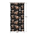 thumbnail image 5 of Black Highland Cow Girl Flower Pattern Shower Curtain 36"x72" ,Bathroom Decorative Shower Curtains Set with 12 Hooks,Modern Waterproof Washable Shower Curtain, 5 of 6