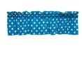 thumbnail image 2 of cotton polka dots window valance 58 wide white on turquoise, 2 of 2