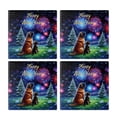thumbnail image 2 of Happy New Year Mastiff Family Cheer Winter Midnight Firework Set of 4 Stone Coasters Mastiffs Dog Lover Gifts Idea 4x4in Absorbent Soapstone Coaster - 02025, 2 of 5