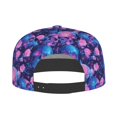 thumbnail image 5 of Flat Bill Trucker Hats for Women Men - blue Skull pink rose Adjustable Flat Baseball Cap Snapback Hats Dad Hats for Men, 5 of 7