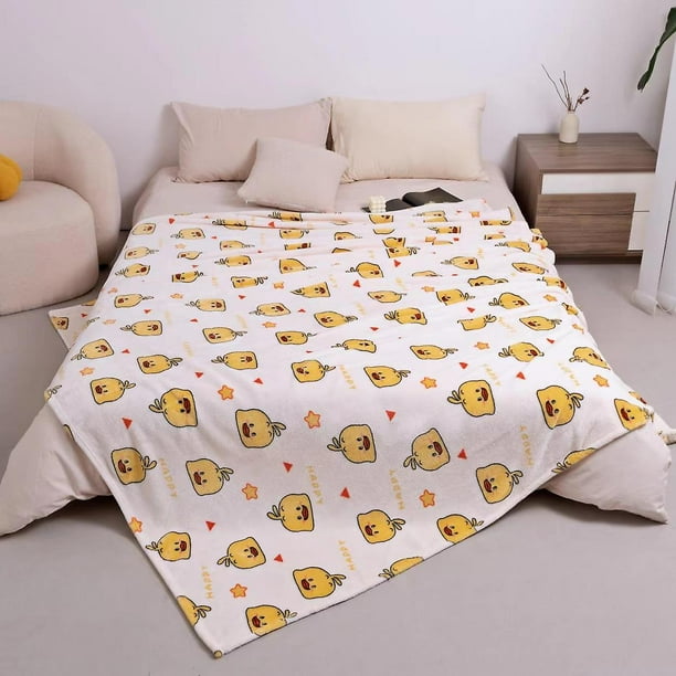 Fleece Throw Blanket for Sofa and Bed, Comfortable Plush Blanket 200 * 230 cm, Super Soft, Warm.