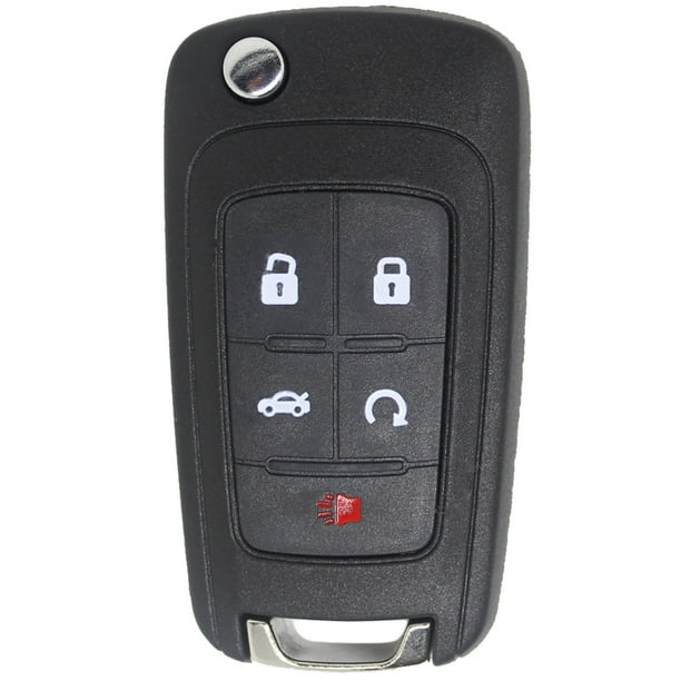 Keyless2go New Keyless Remote 5 Button Flip Car Key Fob Select Impala Malibu Camaro Cruze Equinox And Other Vehicles That Use Fcc Oht01060512 Walmart Com