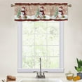 thumbnail image 2 of Skearow Christmas Kitchen Valance Xmas Cafe Tier Thermal Insulated Short Window Curtain Christmas Half Window Drapes Slot Top Bathroom Scarf Style-G 1pc-Top Valance: W:18''x H:54'', 2 of 6